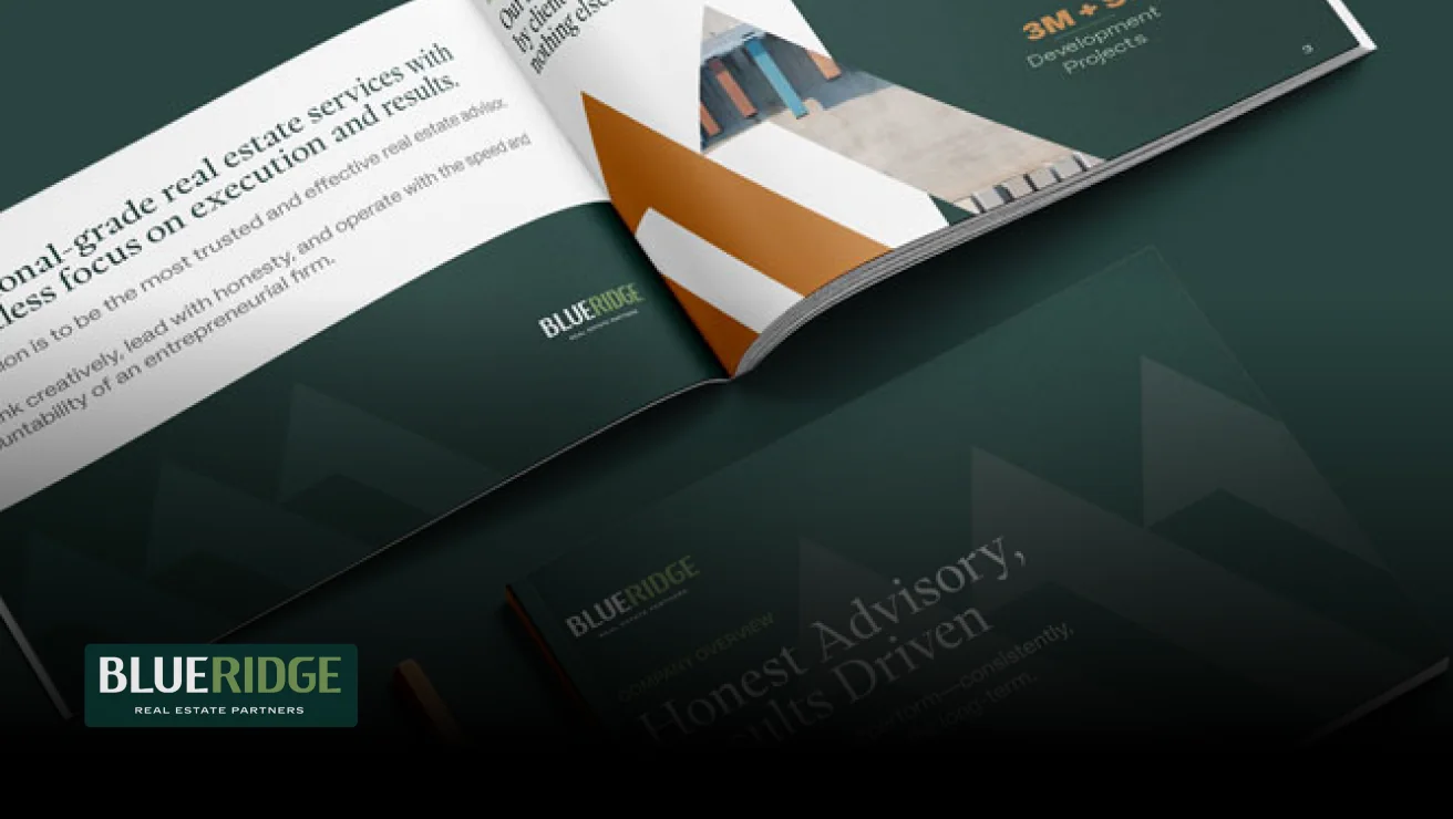 Printed BlueRidge company overview brochure