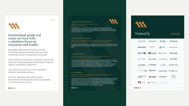 Company profile PDF pages