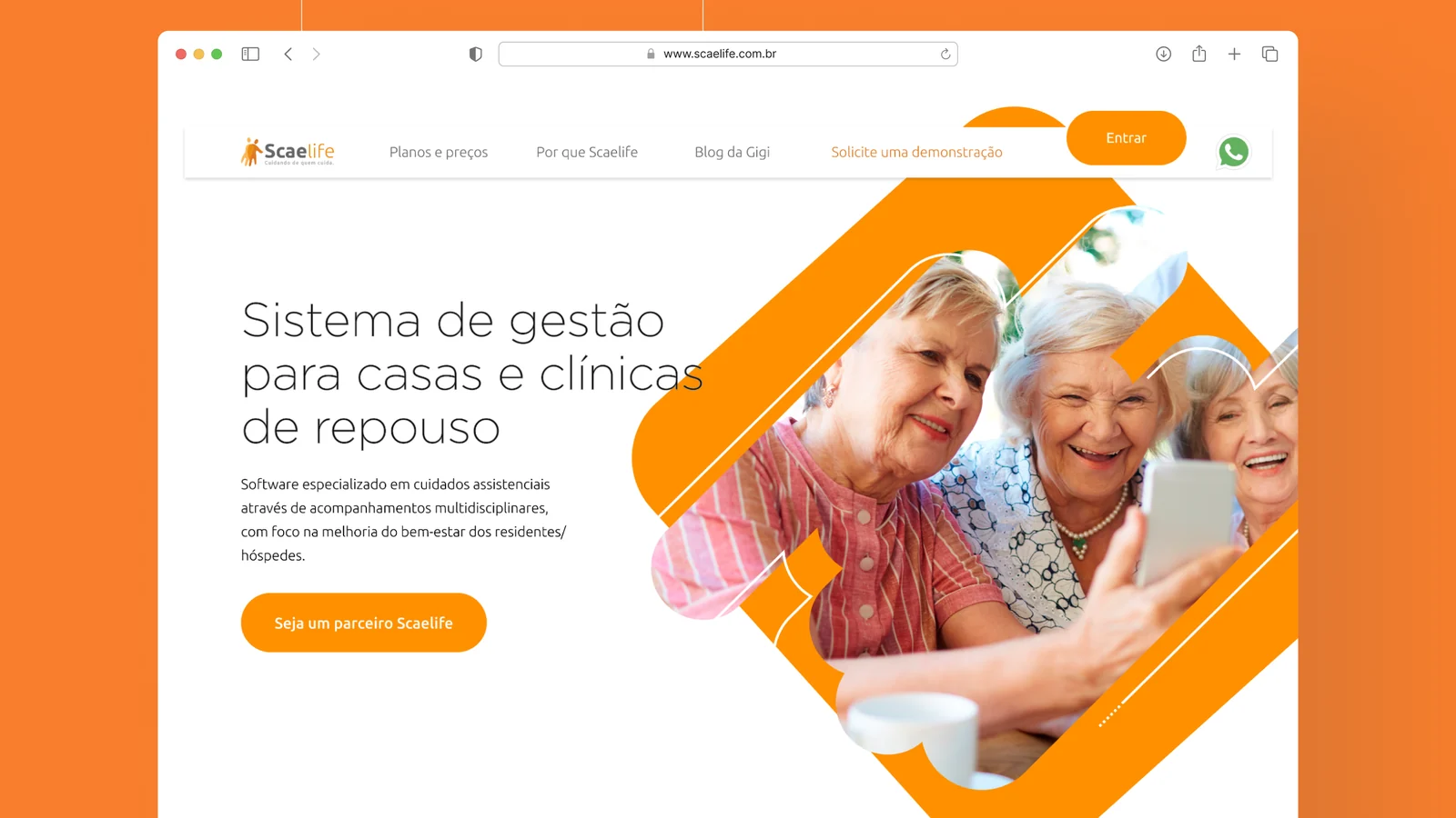 Scaelife landing page in a browser